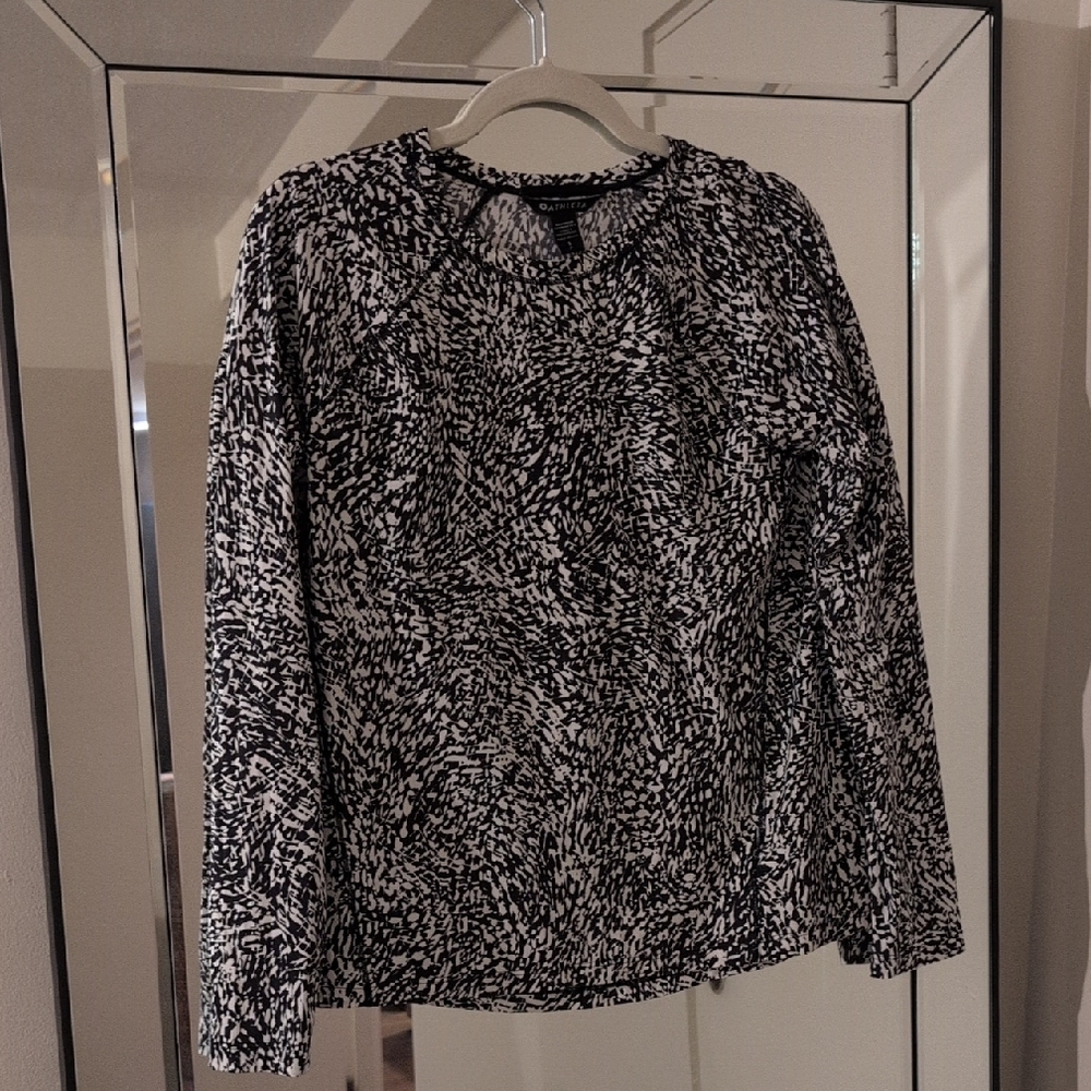 Athleta Monochrome Abstract Women's Blouse
